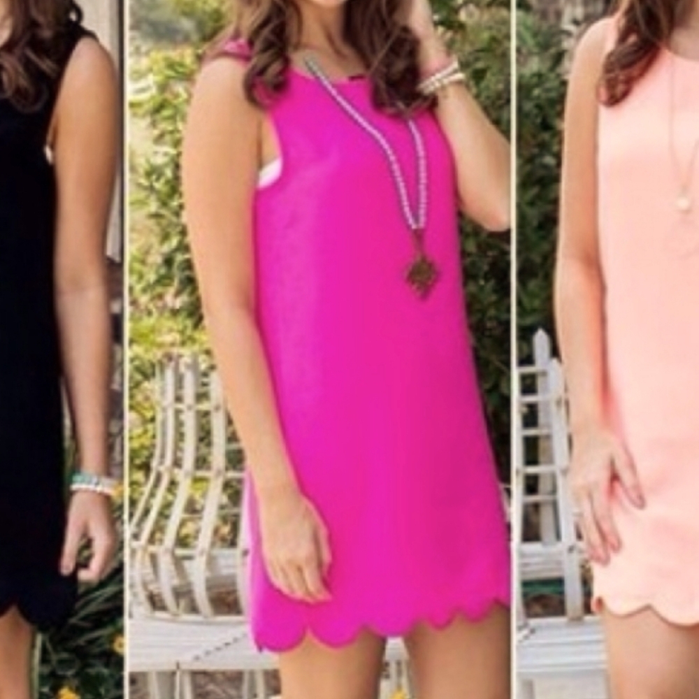 Hot Pink Scallop Dress